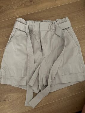 Banana republic high waisted paper bag shorts linen 6
